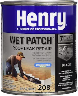 roofing cement leak repair Henry wet patch