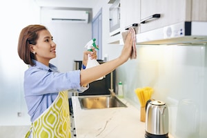 your cabinets stink because of moisture trapped in the wood