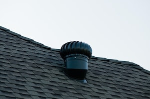turbine vent on black roof