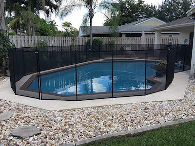 fence around a pool