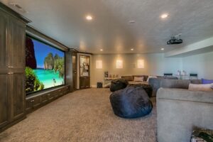 home theater makeover for Basement remodel Tips and Tricks