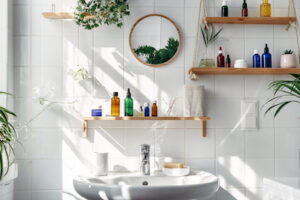 shelves to organize and Declutter Your Bathroom with Wall Storage